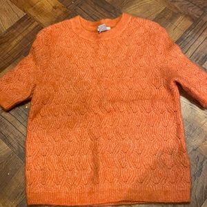 H&M Orange Sweater Top
